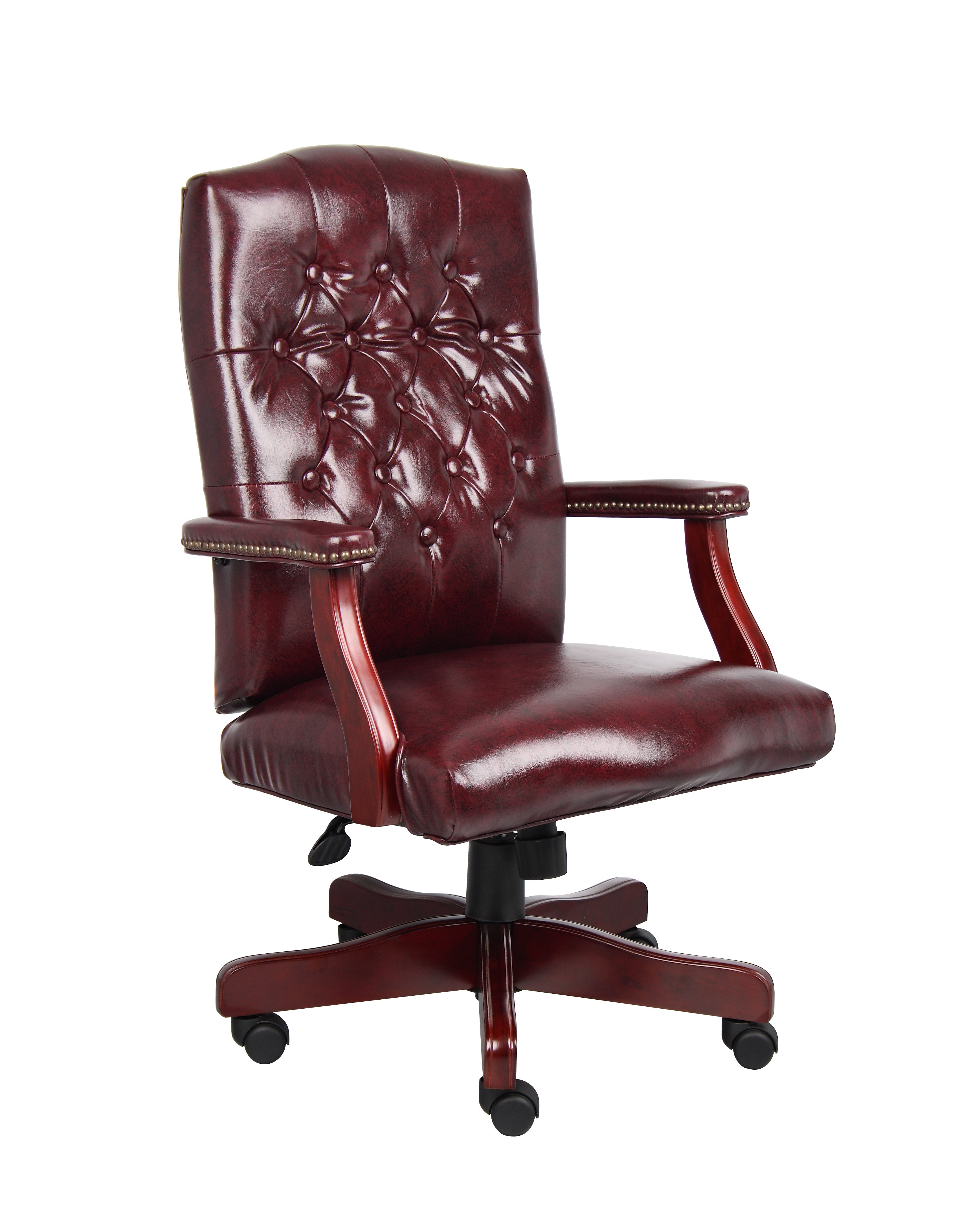 classic-executive-oxblood-vinyl-chair-with-mahogany-finish-frame-b905-by_1